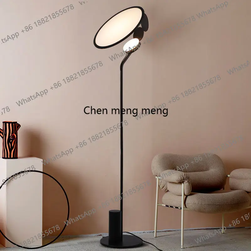 

Postmodern simple living room black wrought iron floor lamp, bedroom study bedside model room