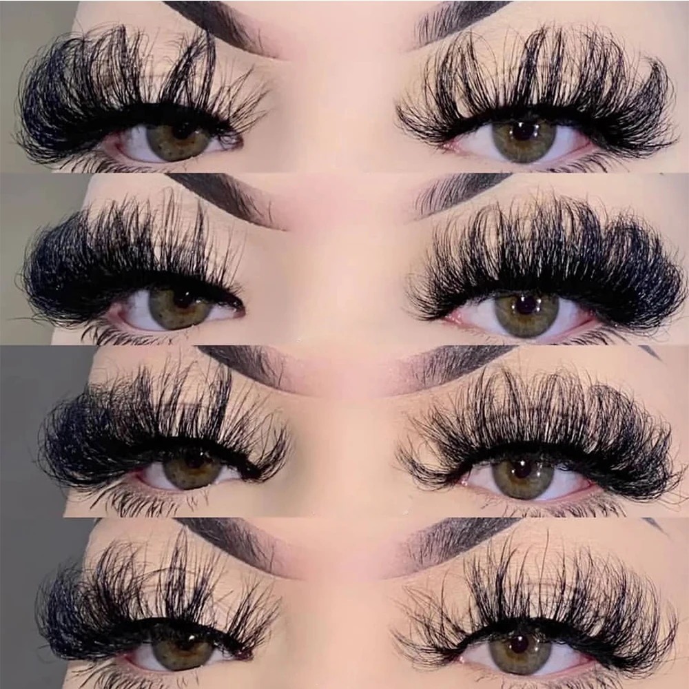 Russian Strip Fluffy Natural C D Curl Mink Lashes Styles Wholesale Russian Volume Dramatic Soft False Eyelashes Extension Makeup