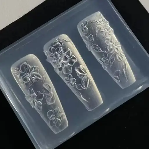 

3D форма, силиконовые украшения для дизайна ногтей, сделай сам, шаблоны цветочного дизайна, форма для ногтей, ювелирные изделия, прозрачная форма для ногтей, инструмент