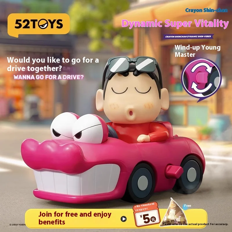 

100% genuine 52TOYS Crayon Shin Chan Dynamic Series Action Figure Blind Box Poseable Collectible Toy Gift For Fans Adults