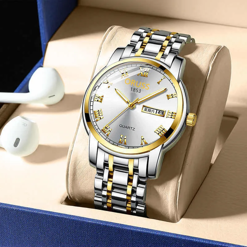 Trendy Men's Quartz Watch Calendar Male Watch Waterproof Luminous Wristwatch For Daily Wear Outdoor Sports Business Commute