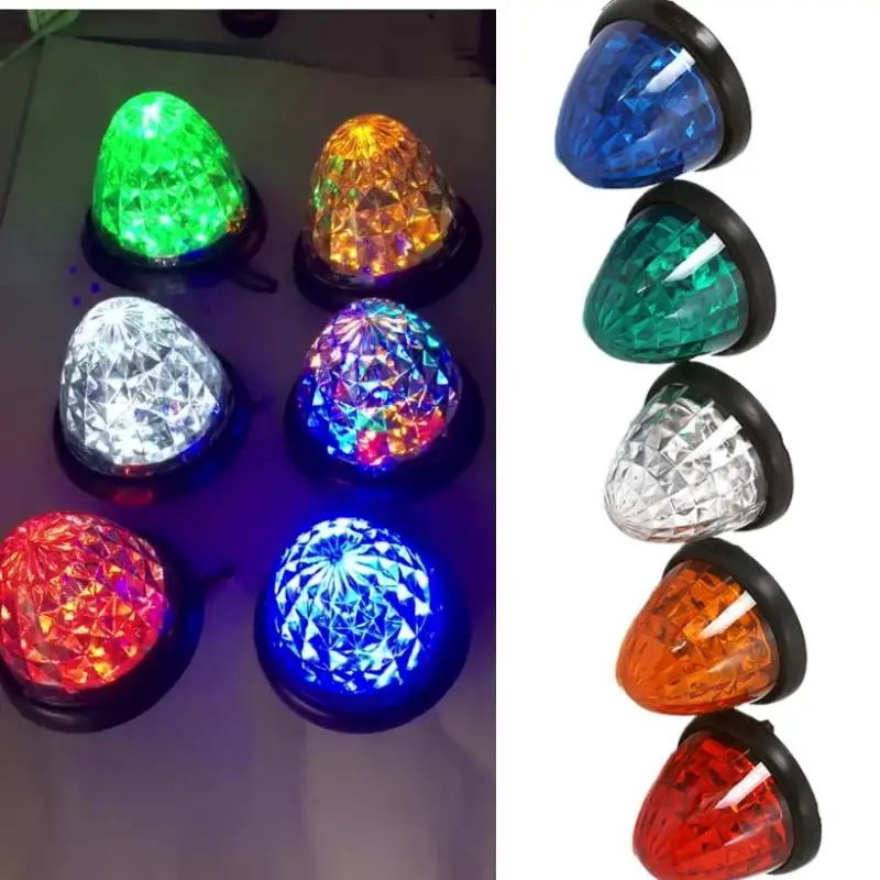 1Pc Warning Indicator Light For Truck Trailer Caravan Bus 24V Car Led Side Marker Light Taillight Big Watermelon Clearance Lamp