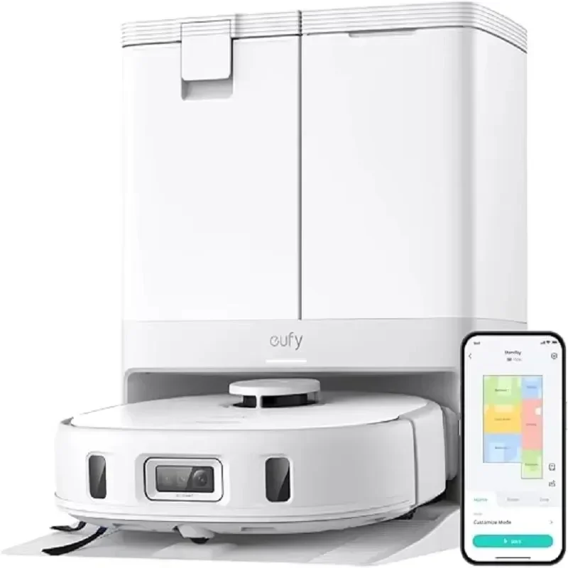 

Brand New Eufy X10 Pro Omni Robot Vacuum and Mop Combo - 8,000 Pa Suction, Dual Mops with 12mm Auto-Lift and Carpet Detection
