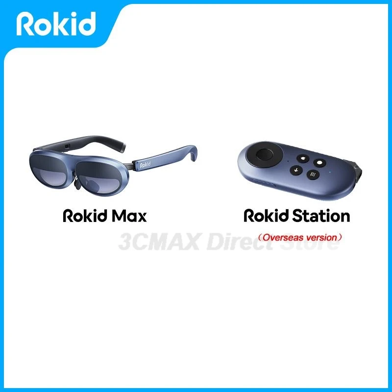 نظارات Rokid Max AR 3D الذكية الجديدة Micro OLED مقاس 215 بوصة بحد أقصى 50 °   عرض FoV للهواتف/Switch/PS5/Xbox/PC VR الكل في واحد متوفر في المخزون