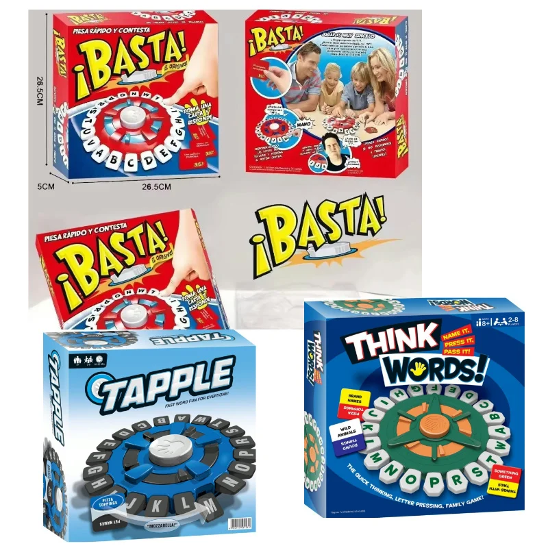 Basta Spanish Word Game Version Think Tapple Board Game Fast-paced Family Gathering Letter Toys Lengua española Juegos De Mesas