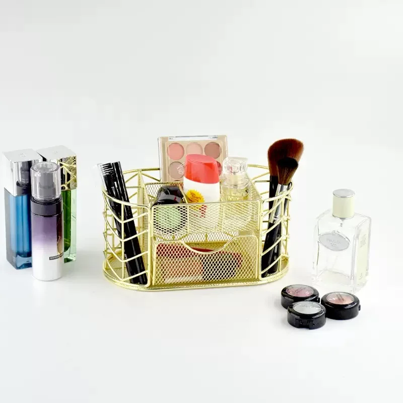 Cassetto divisorio in metallo nordico: organizer multifunzionale per ufficio e bagno per cancelleria, cosmetici, file, fazzoletti, telefono - 30