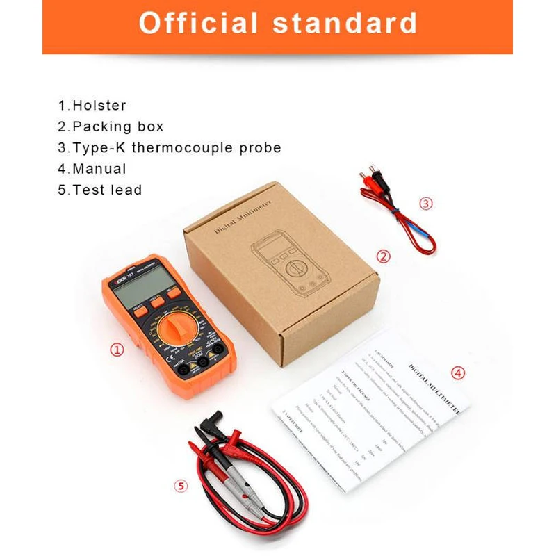 Victor Multimeter NCV 6000 Count True RMS ℃/F Auto Range Tester AC/DC Voltage Meter Flash Back Light Large LCD Screen Multimetro
