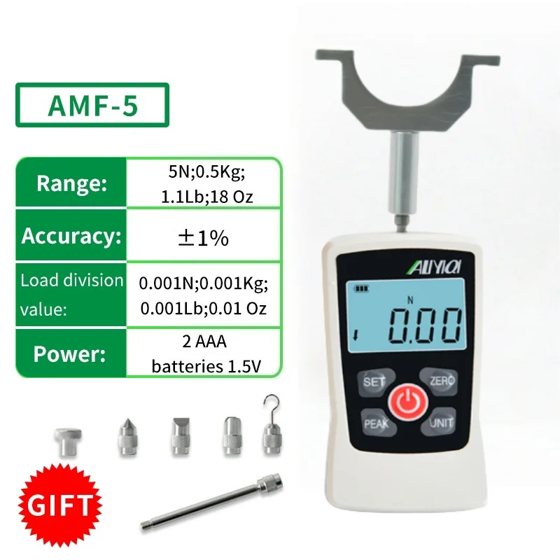 Medidor de força push pull 5n/0.5kg/1.1lb/18 oz, sistema de teste muscular para profissionais de fitness, terapeutais físicos, centros de reabilitação