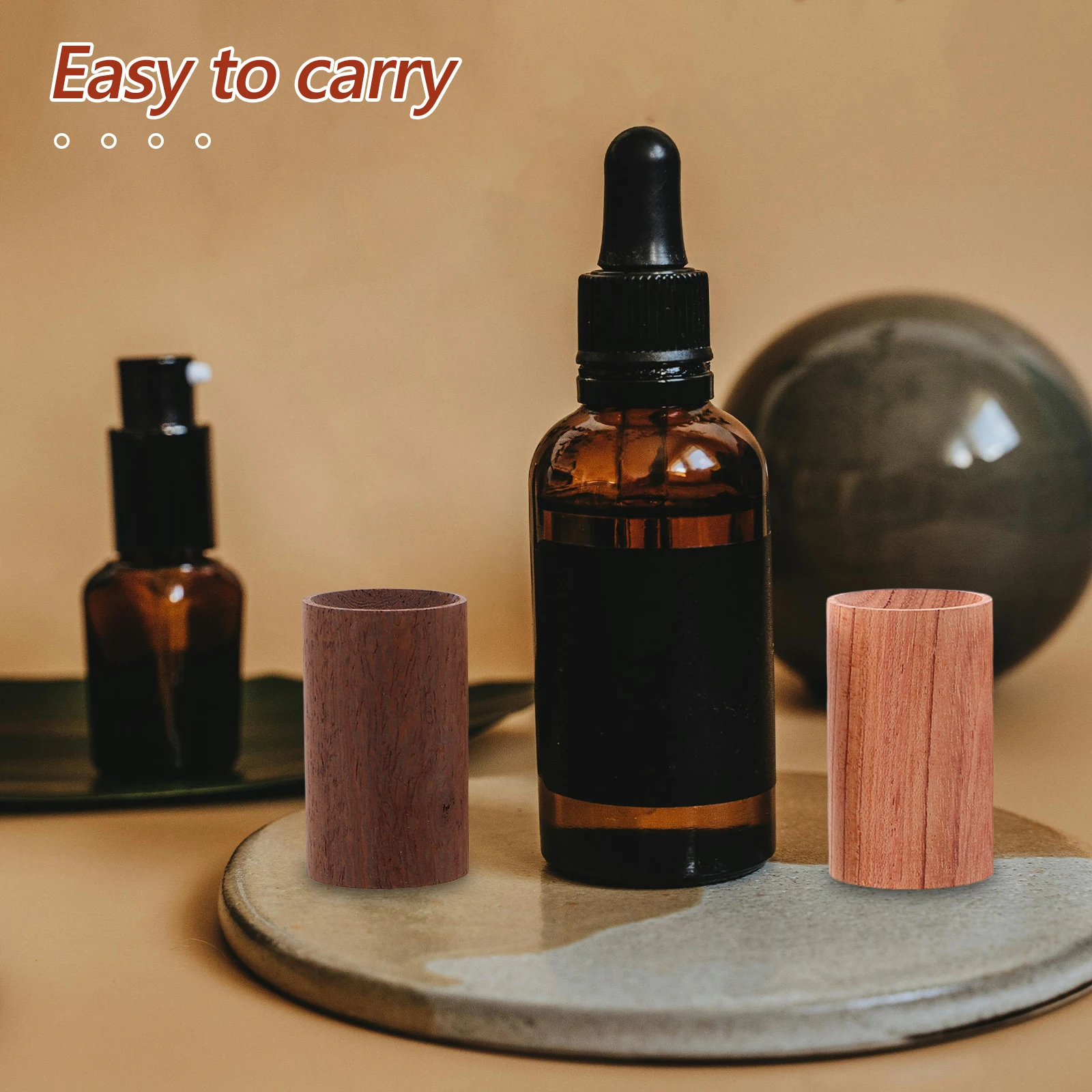 

5pcs Oil Diffuser Small Passive Mini Diffuser For Essential Oils Aromatherapy Wood Car Home Desk Scents Beech