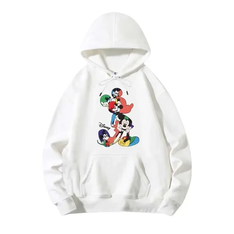 Disney Cartoon Mickey Mouse stampato felpe moda donna Casual felpa Kawaii vestiti autunno inverno Streetwear Pullover