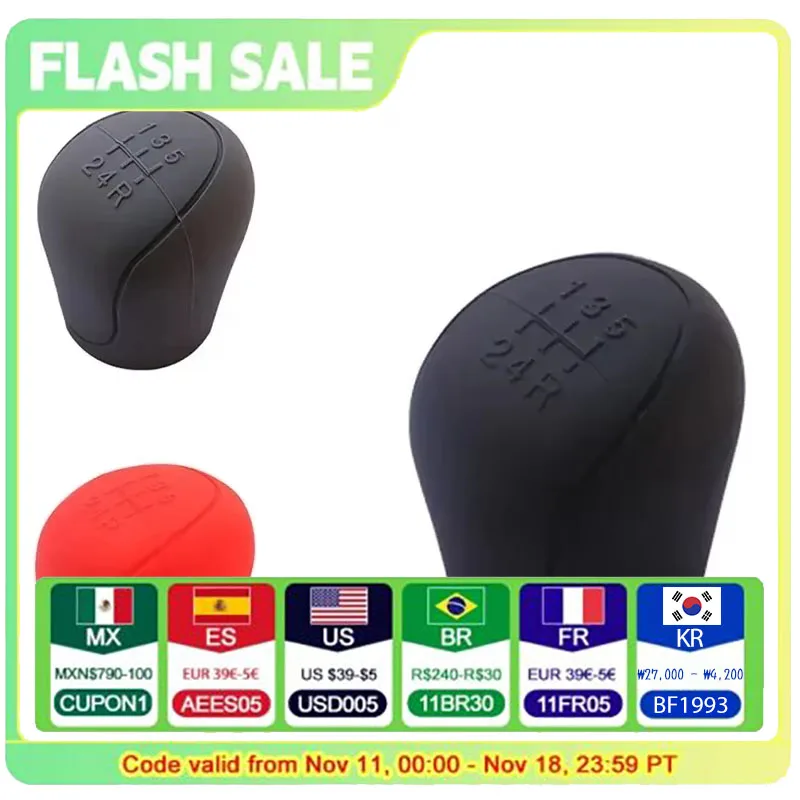 6 Speed Gear Shift Knob Cover Car Change Lever Case Universal Silicone Non-slip Grip Handle Protective Covers