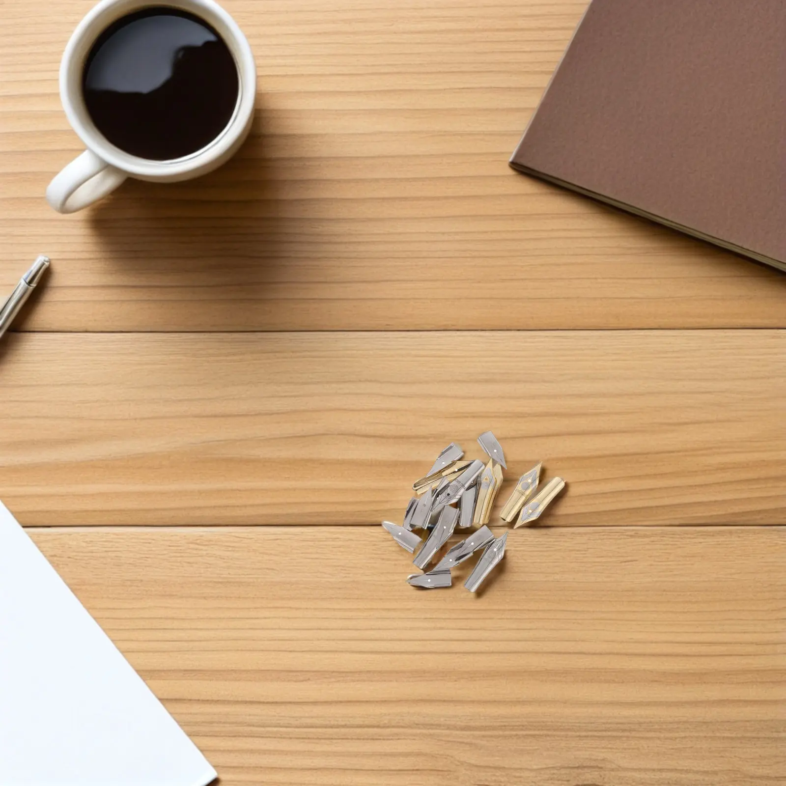 

20Pcs Spare Fountain Pen Nibs Replacement Set Metal Tips for Calligraphy Painting Writing Signing Universal Fine Nib Accessories