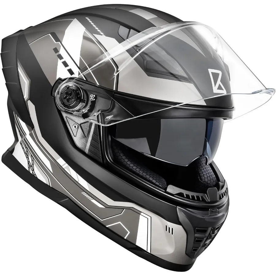 

Полнолицевой двойной козырек для взрослых мотоциклетный шлем с одобрением DOT для мужчин и женщин, легкий аэродинамический дизайн, прозрачный