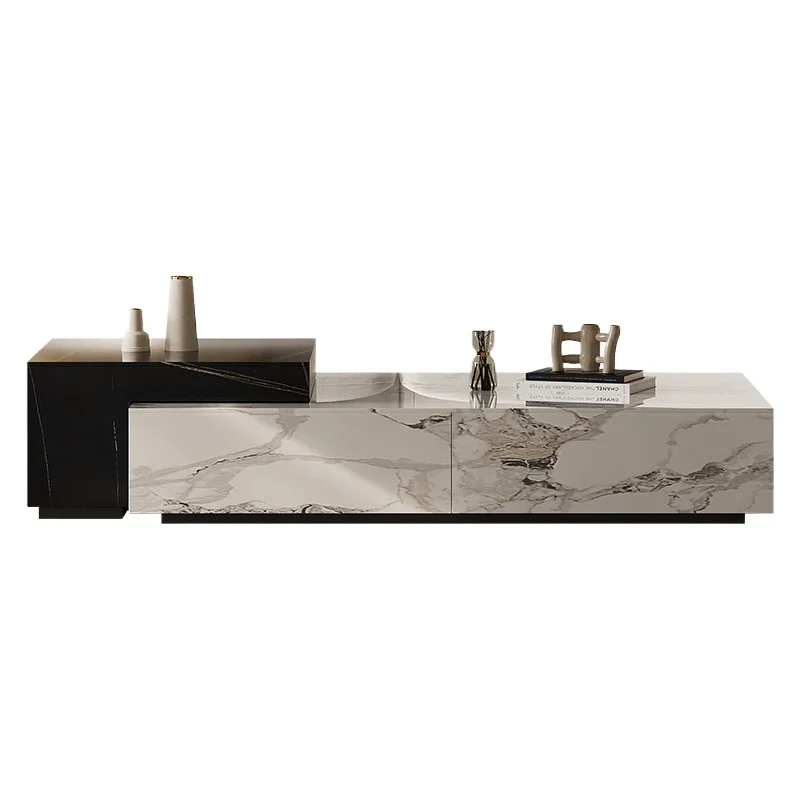 LMM light luxury rock board coffee table high-end large apartment simple square sofa coffee table