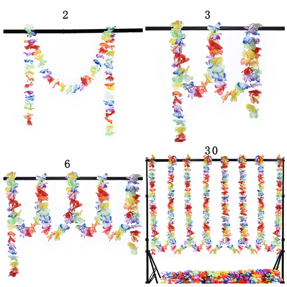 

Flower Strips and Rings Decoration Hawaiian Style Hanging Garland Party Supplies Banner