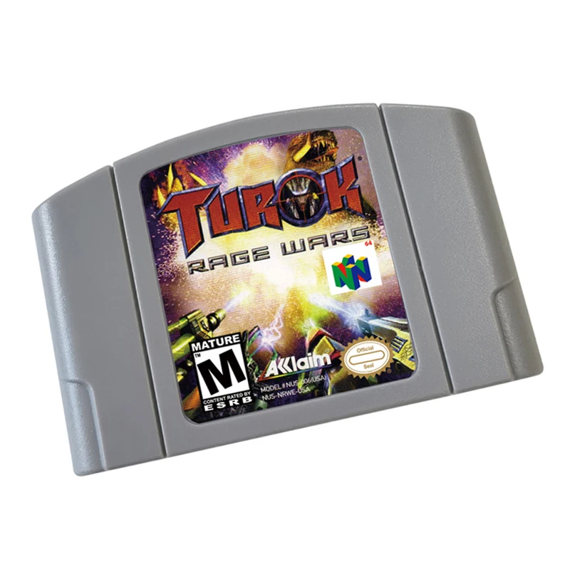 Turok Rage Wars 64 Bit  Video Game Cartridge For US And EU Version Game Console