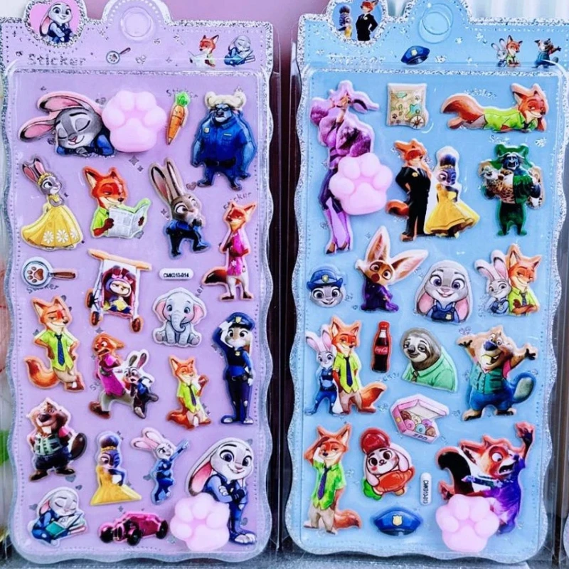 

40 шт. милых 3D-наклеек в виде кошачьих лапок из Zootopia, декомпрессионные наклейки-стикеры для декора телефонов и ежедневников, оптом