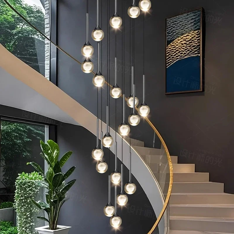 

Современное украшение дома, хрустальная люстра, лестница, подвесной светильник, подвесные светильники для гостиной, внутреннее освещение