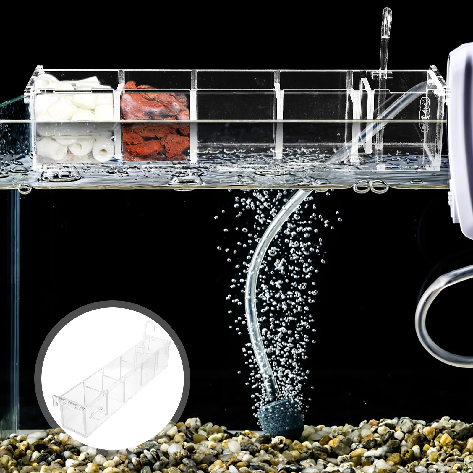 

Fish Tank Filter Box Acrylic Aquarium Box Durable Purification Filtration Convenient Aquarium Supplies Filters for Fish Tank