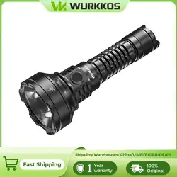 Wurkkos-lanterna tática recarregável LED, USB C, Lens Throw, IPX8 impermeável, interruptor de cauda, PMMA tocha, 1039m, TD01 21700