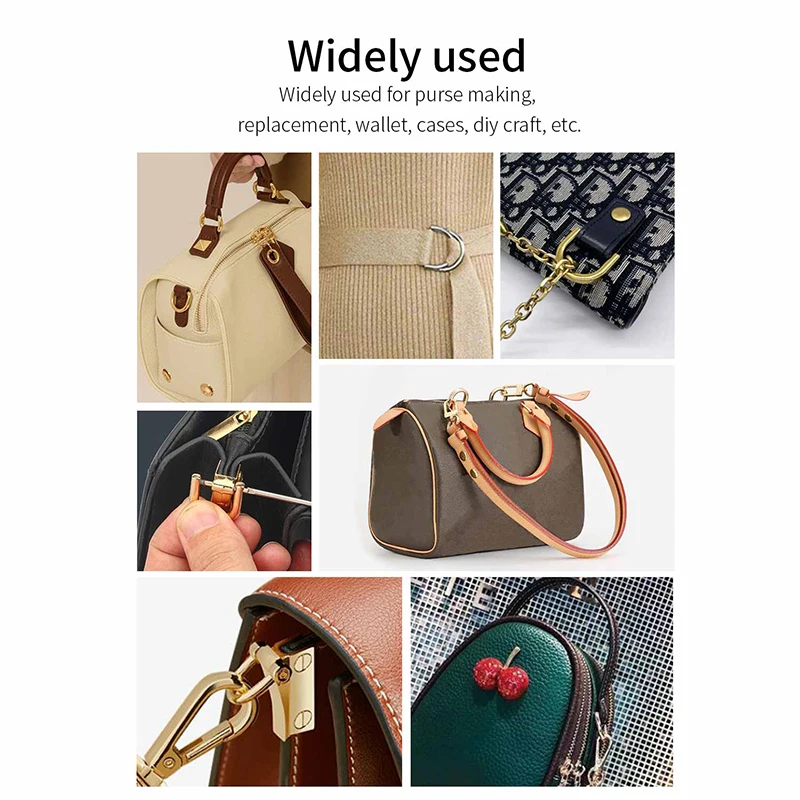 WUTA Detachable Open Screw Dee D Ring Buckle Removable Shackle Clasp Leather Craft Accessories Bag Strap Belt Shoulder Webbing