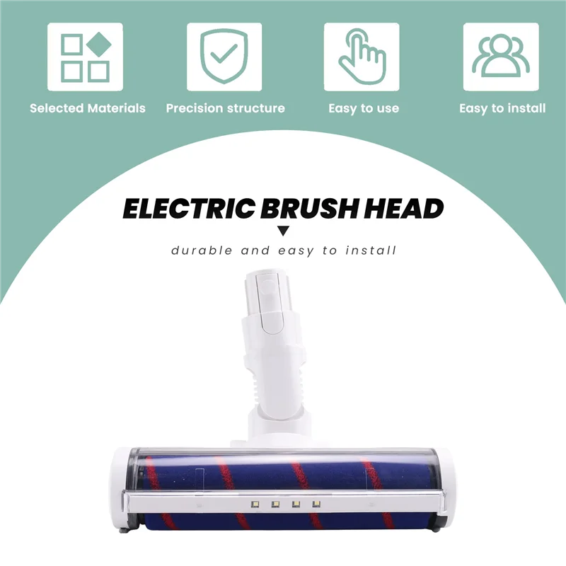 

Portable Parts 2X Electric Head Roll Brush For Xiaomi Dreame V8/V9/V9b/V10/V11 Vacuum Cleaner Accessories,Narrow Pitch 5.8Mm
