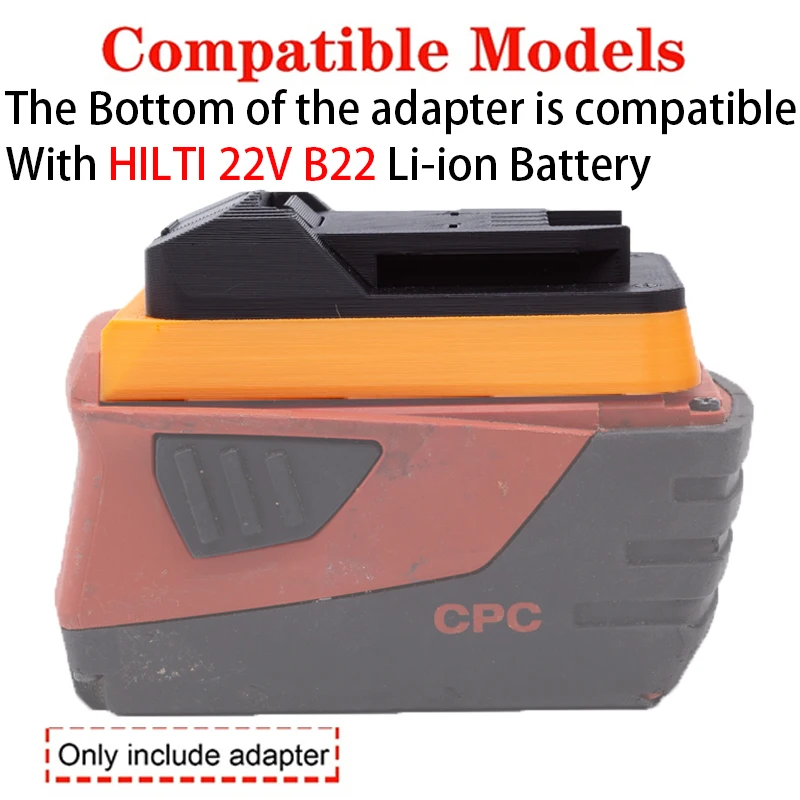 Battery Converter for Lidl Parkside X20V Tool Series to Convert for HILTI 22V B22 Li-Ion Battery Adapter Power Tools Accessories