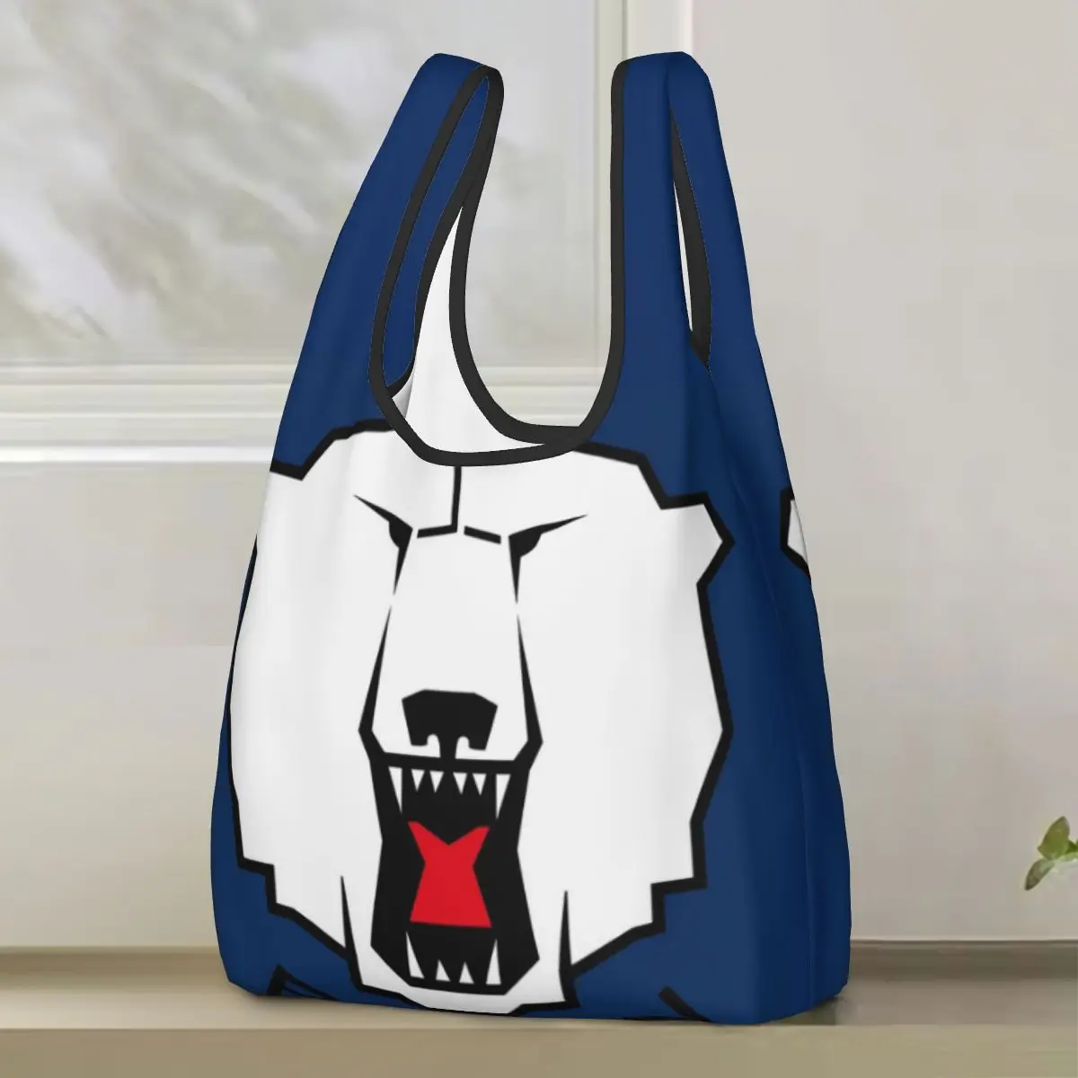 

Eisbaren Berlin Shopping Bag Portable Tote Bags Foldable Shoulder Shopper Bag Groceries Handbag