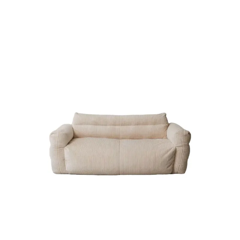 

Wabi Sandy Wind Simple Design Sofa Cream Wind Velvet Small Apartment Living Room Leisure Lazy Corduroy Sofa