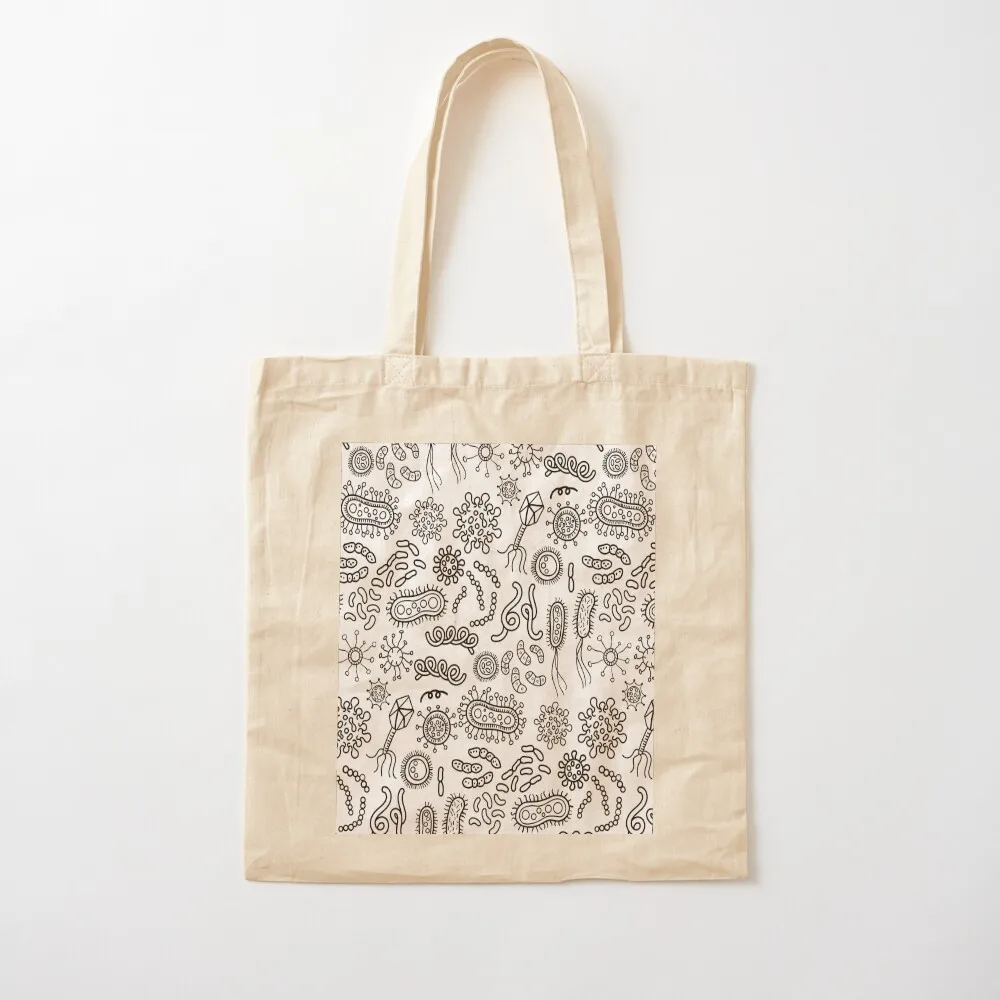 Virus and Bacteria Tote Bag Shopping bags Canvas stote bag large tote bag