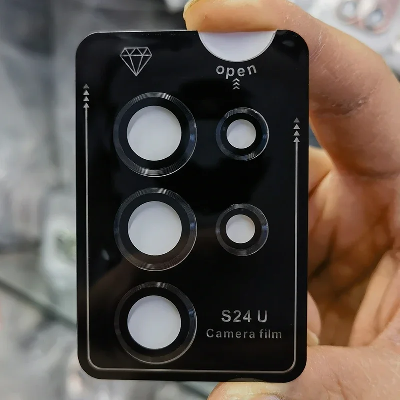 عدسة كاميرا شفافة عالية الوضوح بإطار معدني من الزجاج المقسى لهاتف سامسونج جالاكسي S25 Ultra S25 EDGE Plus S24 S25FE A55 A15 #4