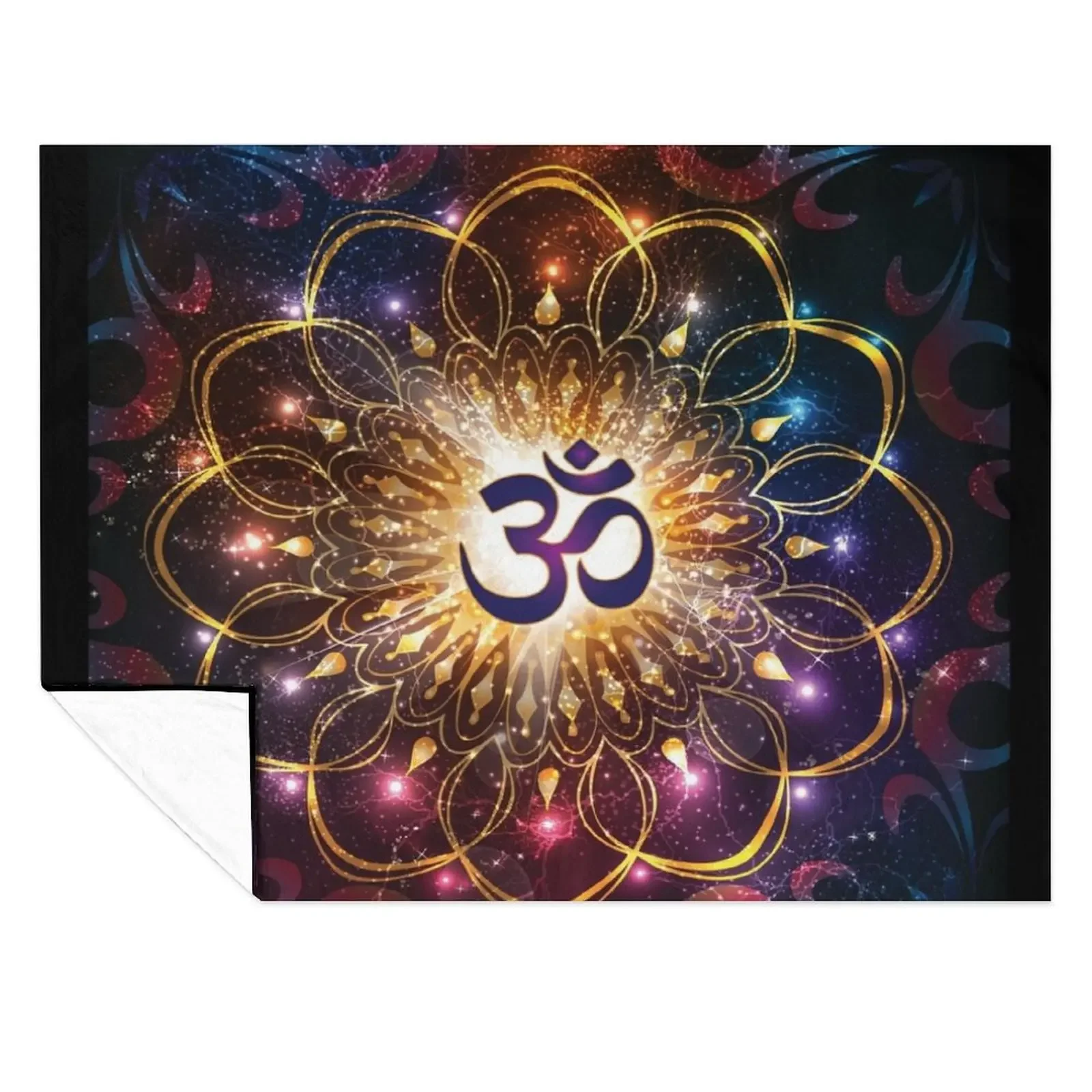 

The higher power of Om - sacred geometry Throw Blanket sofa bed Decorative Throw Hair Decorative Sofas Blankets