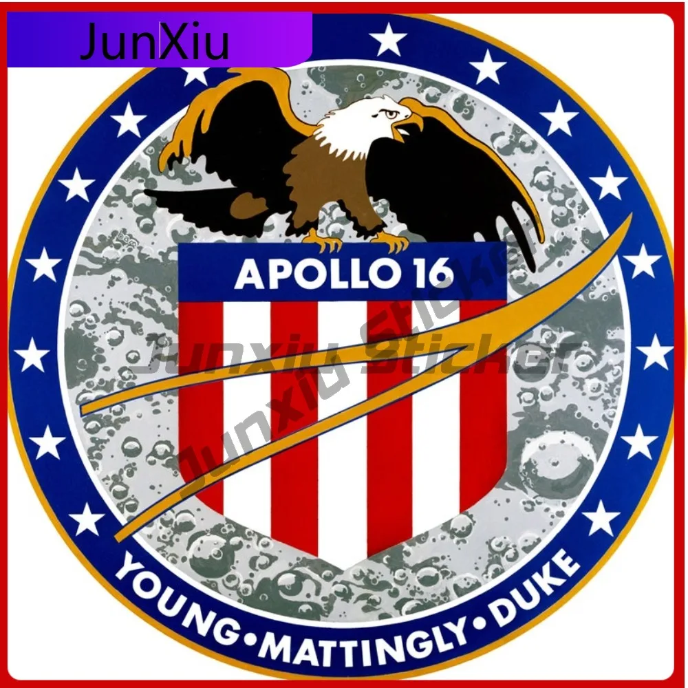 

Apollo 16 Mission Patch Decal Scratch-proof Exterior Stickers Creative Waterproofing Decorative Scratch Cover Sticker For Car