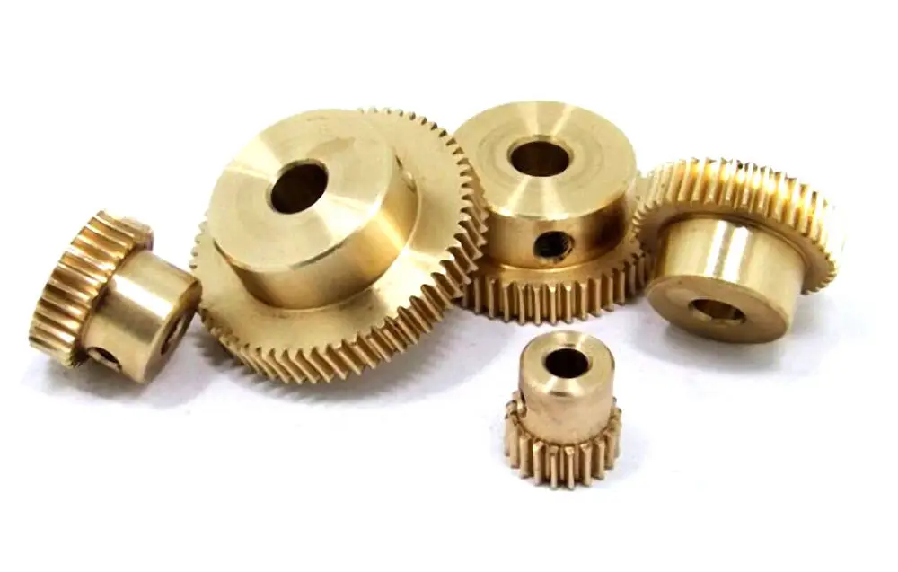 1 Modulus Brass 20 to 60 Tooth Gear, Worm OD 18mm for Shaft Drive Gearbox