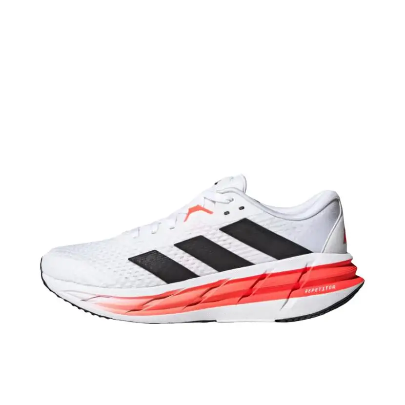 Adidas Original Adistar 3 Men White and Black Anti-slip Wear Cushioning Mesh Low-top Lace-up Casual Running Shoes IH7650