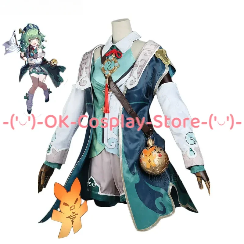 HuoHuo Cosplay Costume para Mulheres, Jogo, Fofos, Vestido de Festa, Halloween, Uniformes de Carnaval, Roupas Anime, Custom Made, Bonito