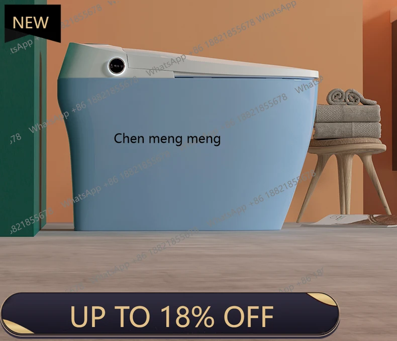 

Z189 No water pressure limit, automatic flip integrated, automatic smart toilet, household instant toilet, blue