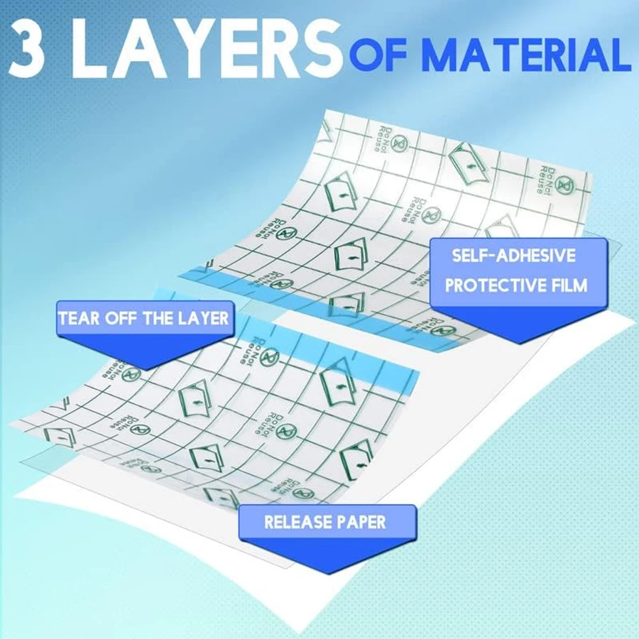 Suministros de tatuaje de 20 piezas, Microblading, película de tatuaje impermeable, cuidado posterior, vendajes adhesivos curativos de la piel, reparación de cinta de PU