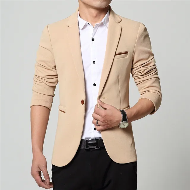 2024 Mężczyźni Slim fit New Fashion Blazer Suit Jacket Black Blue Red Plus size L to 5XL Męskie blezery Męski płaszcz Suknia ślubna