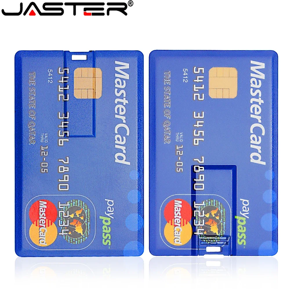 

JASTER new waterproof Super Slim Credit Card USB Flash Drive 32GB pen drive 4G 8G 16G bank card model Memory Stick Fashion gift