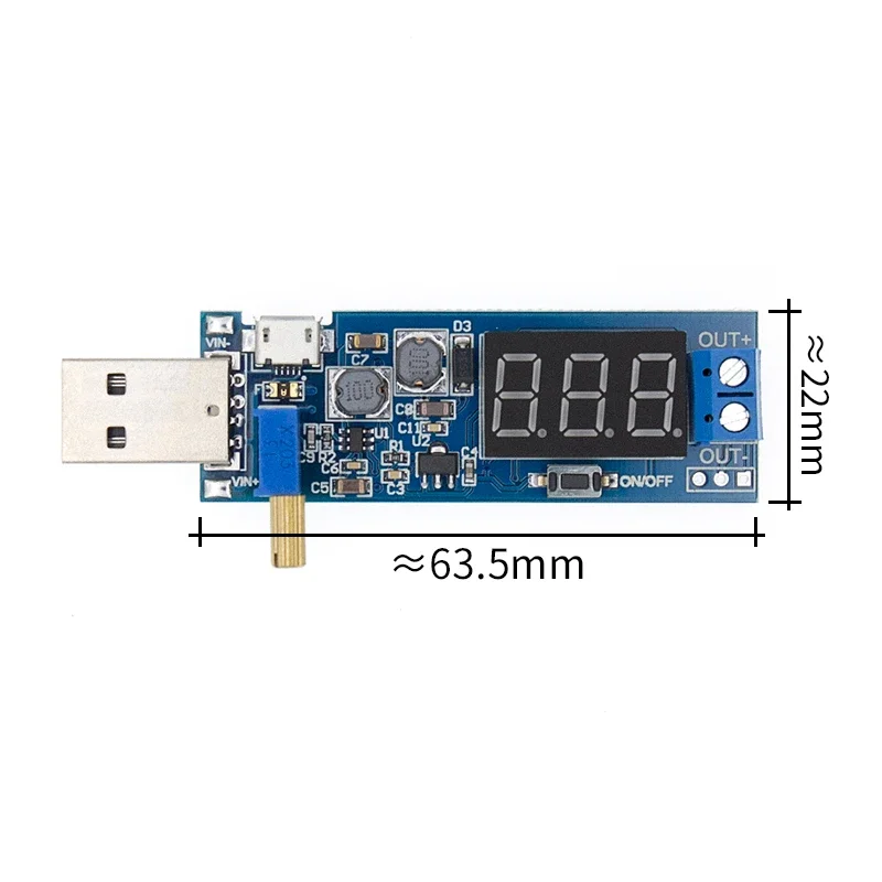 Arsmundi DC-DC 5V to 3.5V / 12V USB Step UP / Down Power Supply Module Adjustable Boost Buck Converter Out DC 1.2V-24V