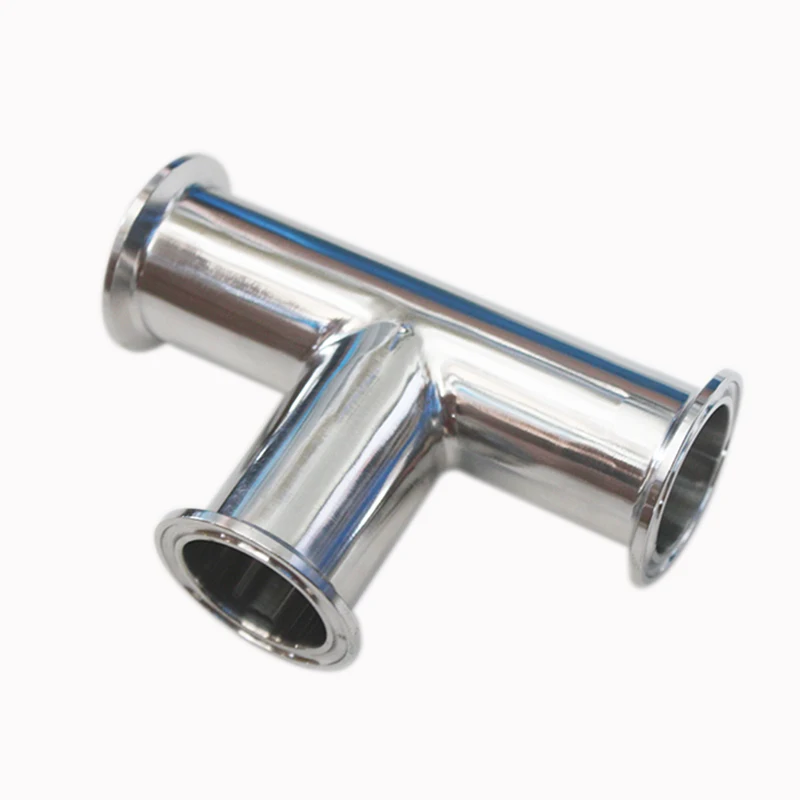 

19mm-51mm (3/4"-2")Stainless Steel SS304 Sanitary 3 Way Tee Ferrule 1.5” 2”OD50.5-64MM Fit 1.5"-2" Tri Clamp