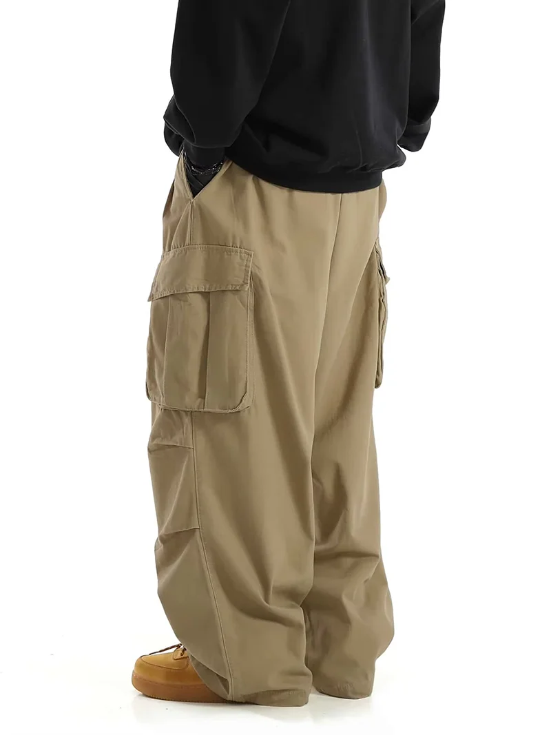 Amerikanischer Hip-Hop-Streetwear-Stil: Trendige Weite Jogginghose für Männer und Frauen, Leichte Cargo-Hose mit Mehreren Taschen, Lässige Hose – Detail 11