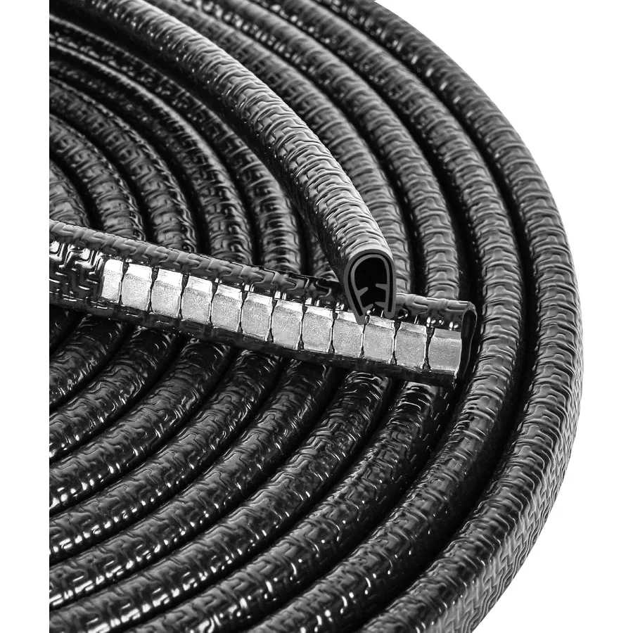 

49Ft 15M Long U Shape Car Door Edge Guards Rubber Seal Protector with AntiCollision Design Easy to Cut Without Adhesive Durable