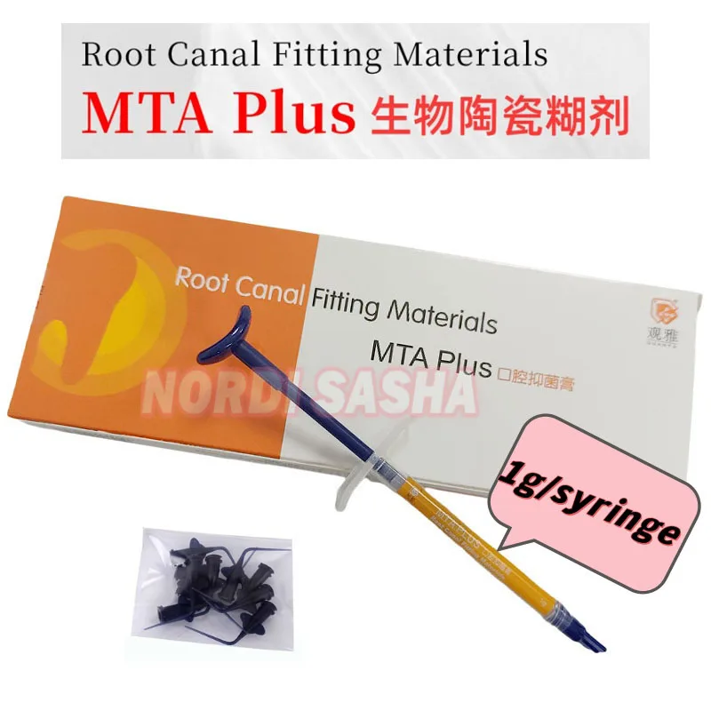 

1g Dental MTA Injectable Root Canal Filling Fitting Materials MTA-PLUS Oral Antiseptic Paste Dental Root Canal Cement