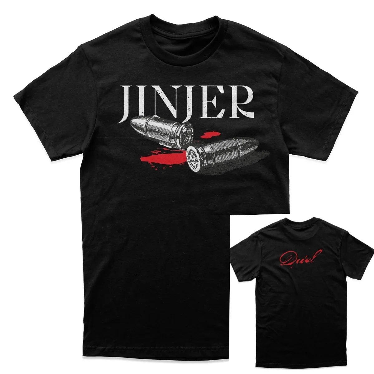 Jinjer Progressive Metal Duel Album Bullet Motif Graphic Print T Shirt Classic Band Merch Unisex T Shirt