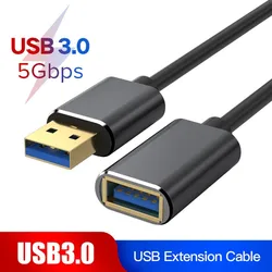 Hannord USB 3.0 Male To Female Extension Cable High Speed Extension Data Transfer Cord Mobile Charging for PC Laptop TV Printer