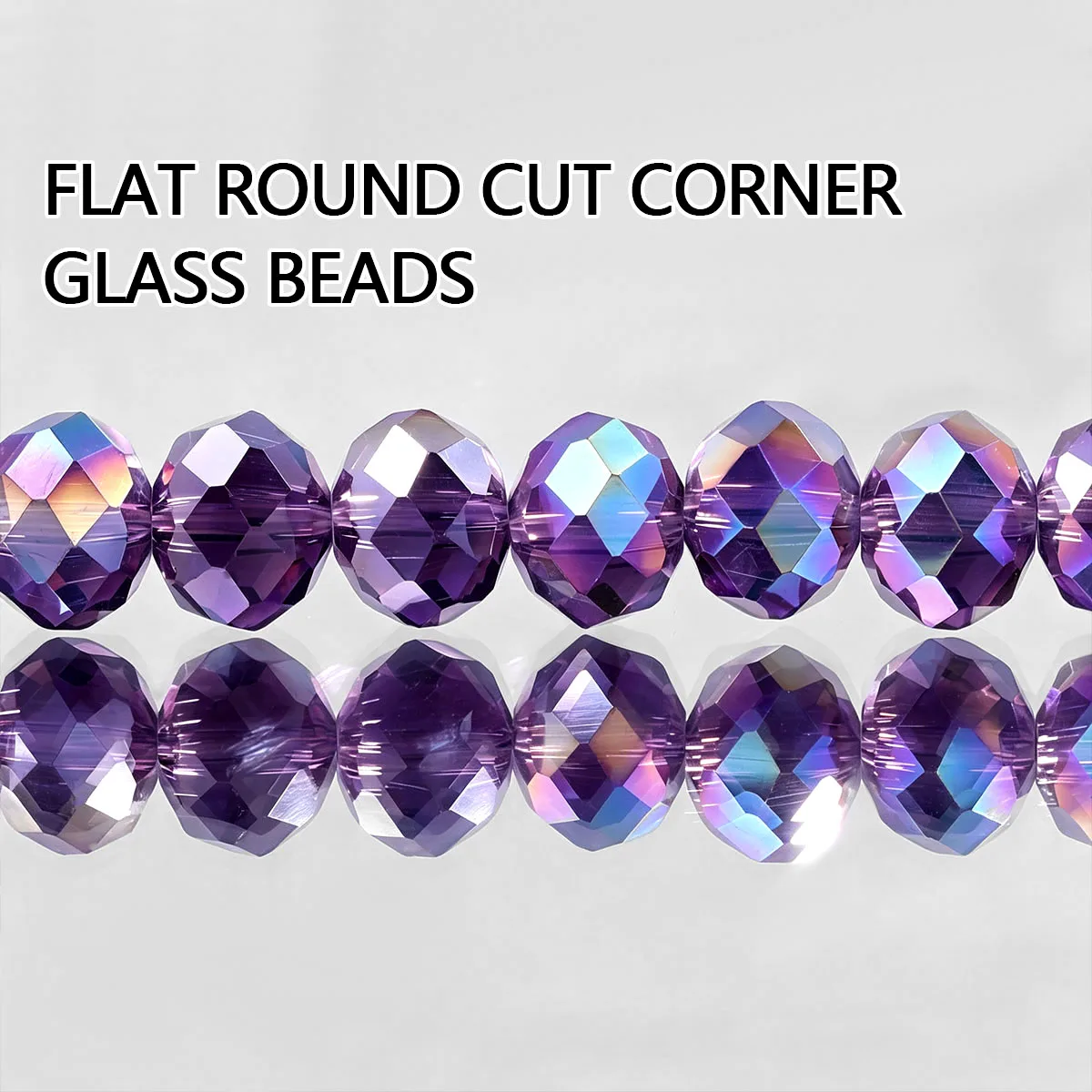 4-10mm Violet AB Color Faceted Rondelle Crystal Glass Beads Loose Spacer Bead For DIY Bracelet Necklace Jewelry Making Supplies