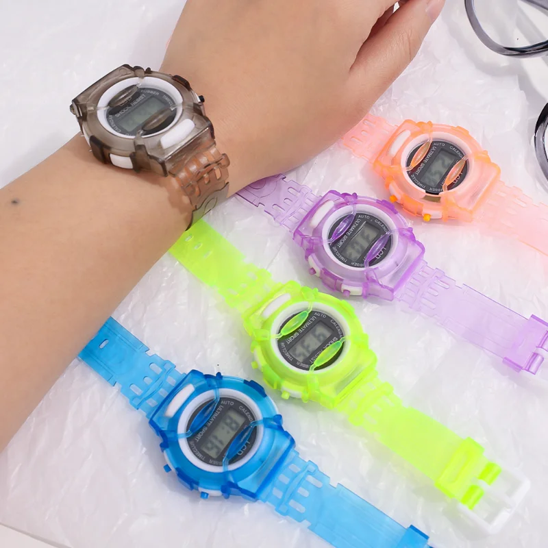 2023 Children Fashion Watch Casual Transparent Watch Jelly Kids Boys Watch Girls Wrist Watches Clock Relogio Montre Enfant