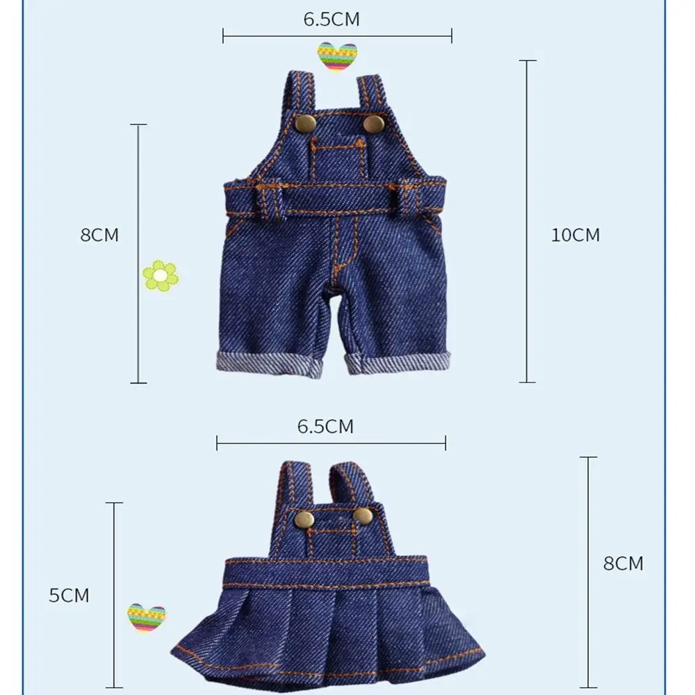 Hochwertiger 15-cm-Rock, Overall, mehrfarbig, Jeans, Kleidung, Trägerrock